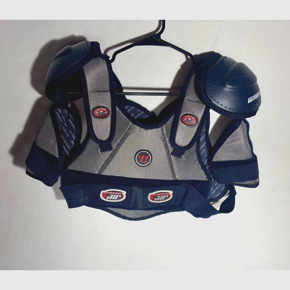 Warrior Revolution AIR Lacrosse Shoulder Pads Large SP5-L Chest Protector Navy